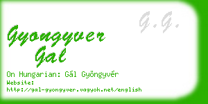 gyongyver gal business card